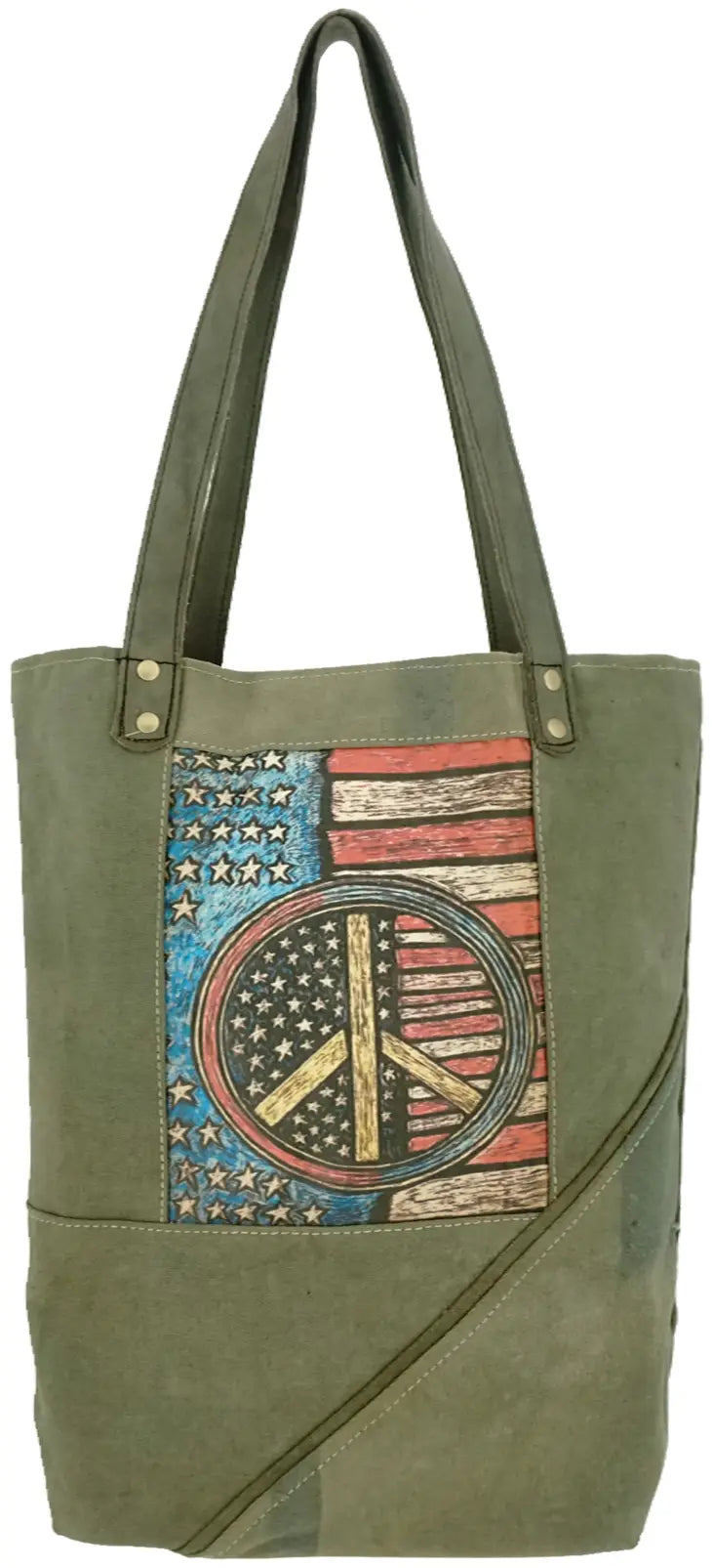 Upcycling Grand sac cabas en toile de tente militaire