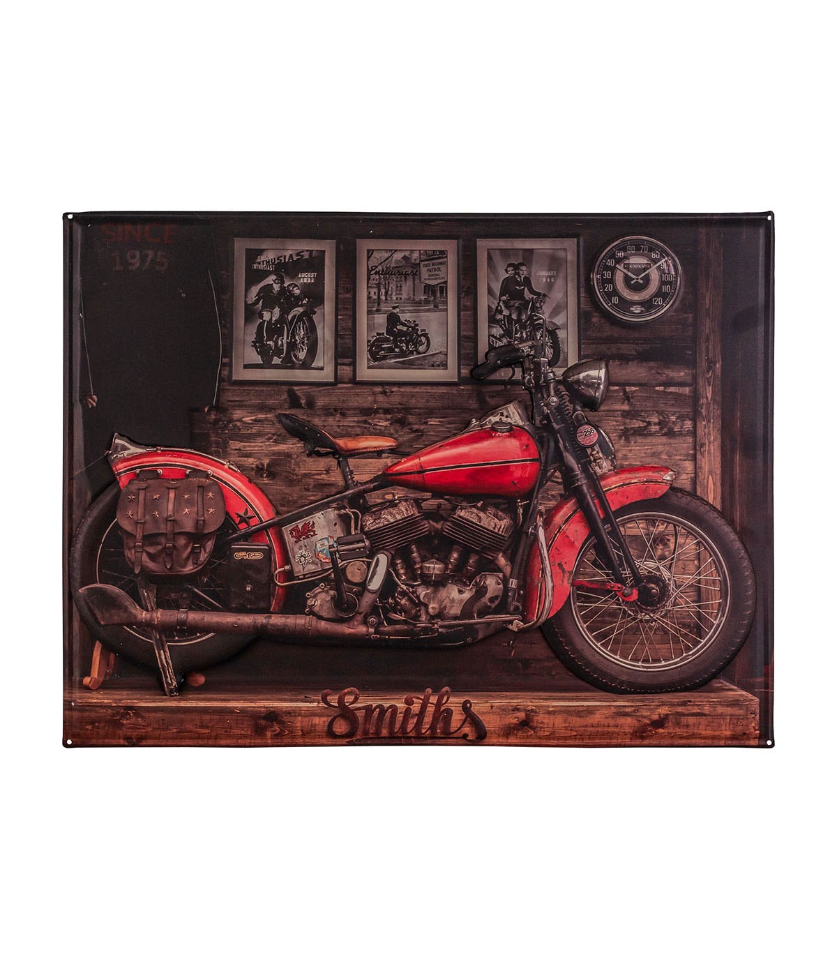 Grande Plaque moto en reliefs
