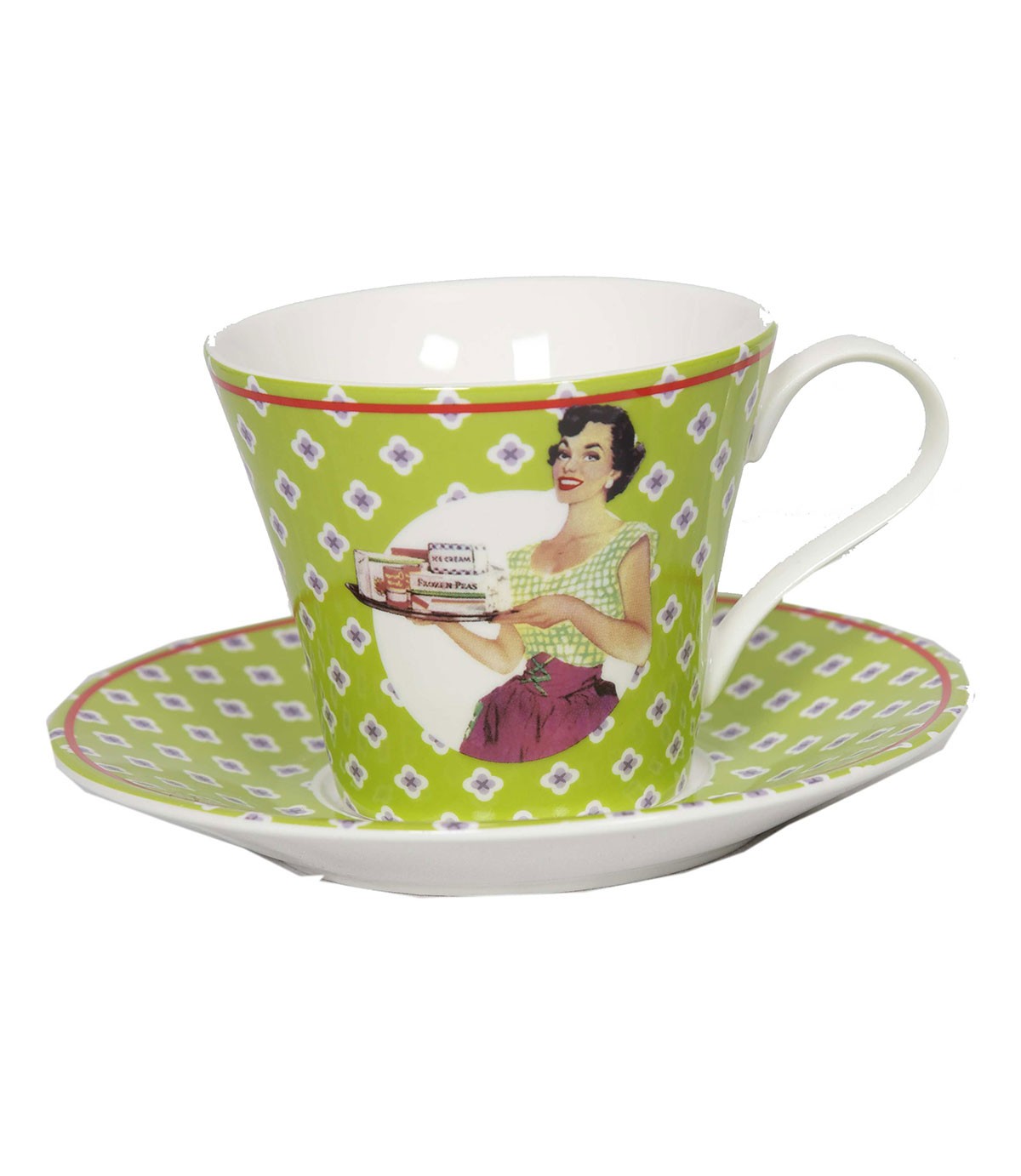 Tasse et sous tasse Vintage motifs Pin-Up
