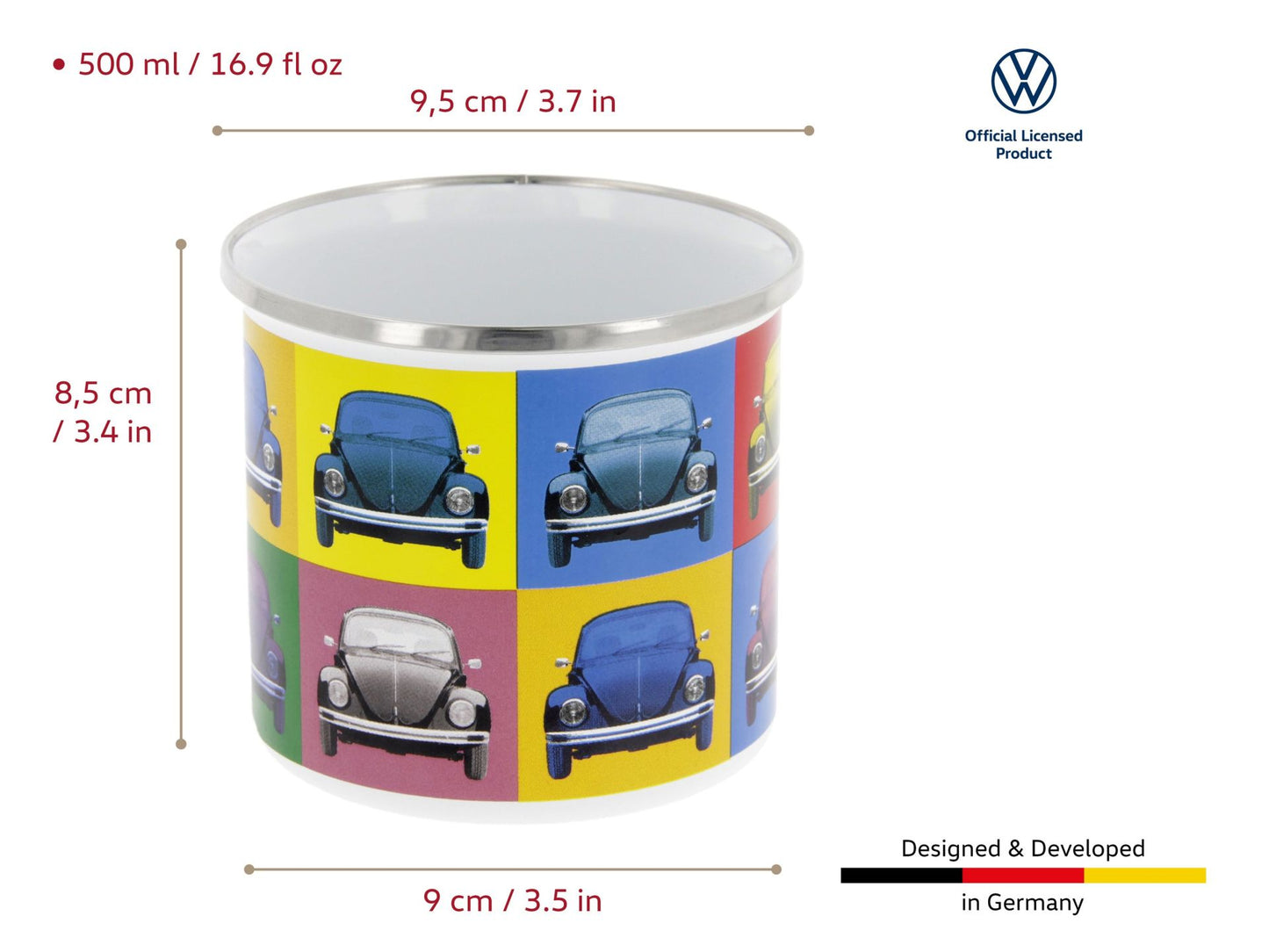 Tasse émaillée Multicolore Coccinelle VOLKSWAGEN