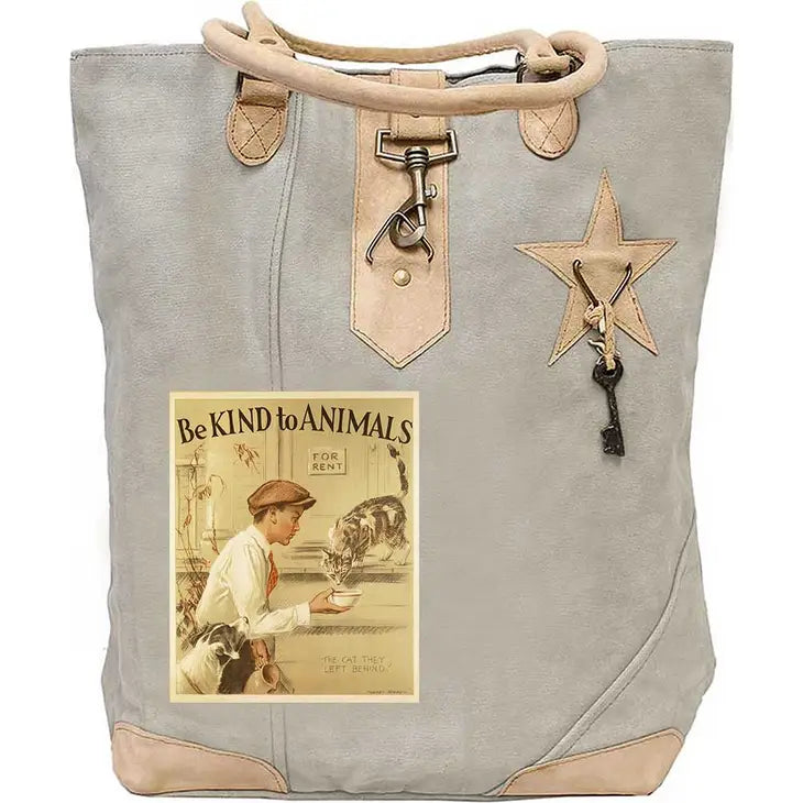 Upcycling Grand sac cabas en toile de tente militaire