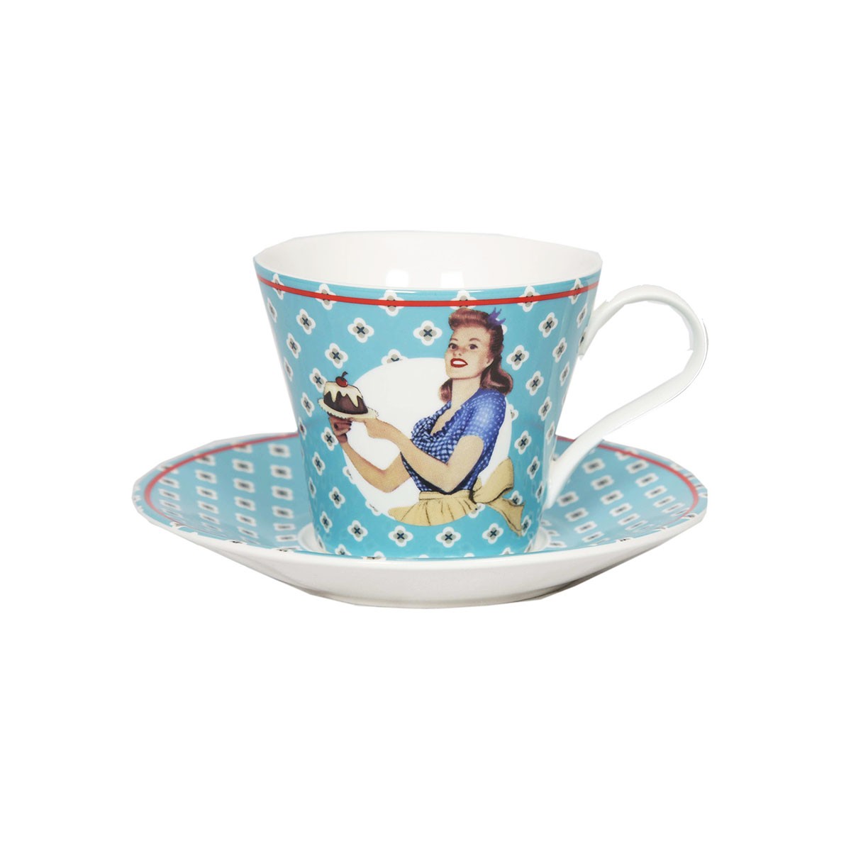 Tasse et sous tasse Vintage motifs Pin-Up