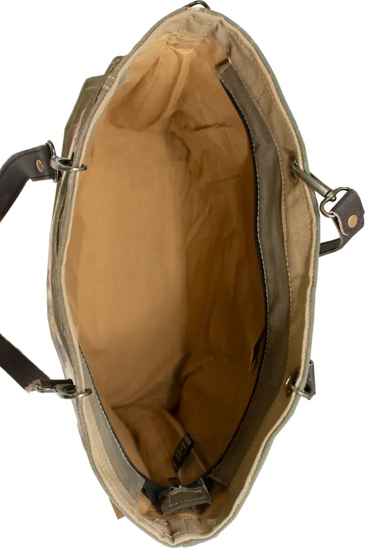 Upcycling Grand sac Vintage en toile de tente militaire