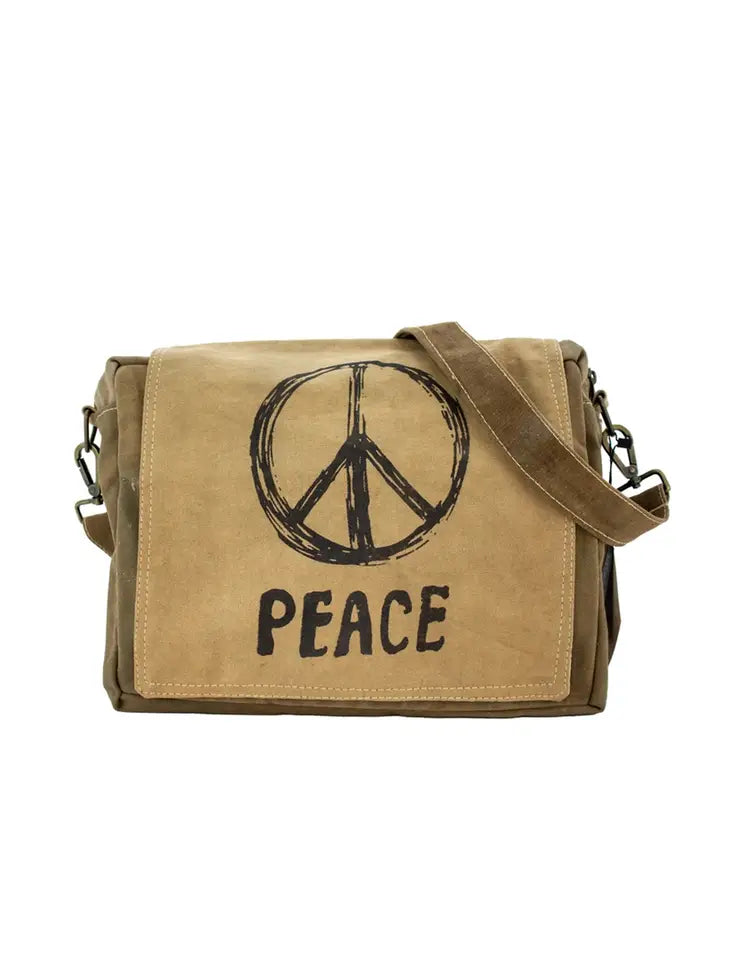 Upcycling Sac bandoulière en toile de tente militaire