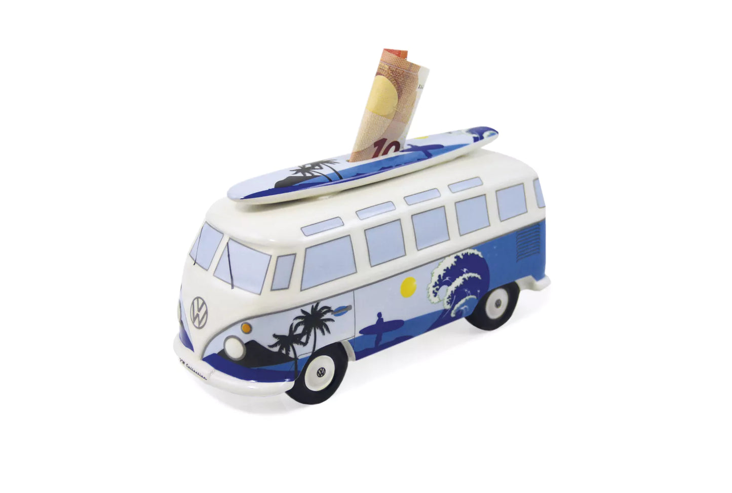 Tirelire VW Combi T1 avec planche de surf