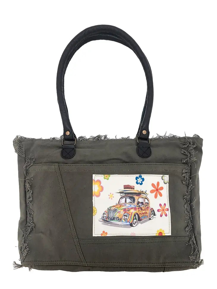 Upcycling Grand sac réalisé en toile de tente militaire