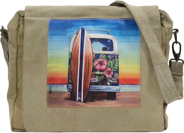 Upcycling Sac bandoulière en toile de tente militaire