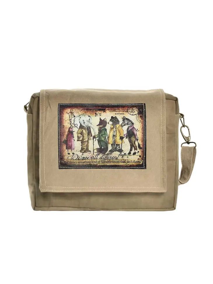 Upcycling Sac bandoulière en toile de tente militaire