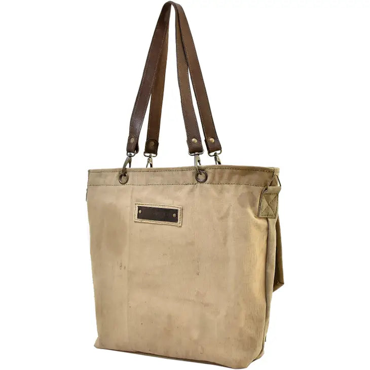 Upcycling Grand sac Vintage en toile de tente militaire
