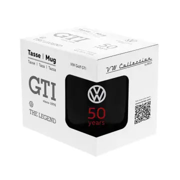 Volkswagen GTI Tasse NOIR ***ÉDITION SPÉCIALE 50e ANNIVERSAIRE***