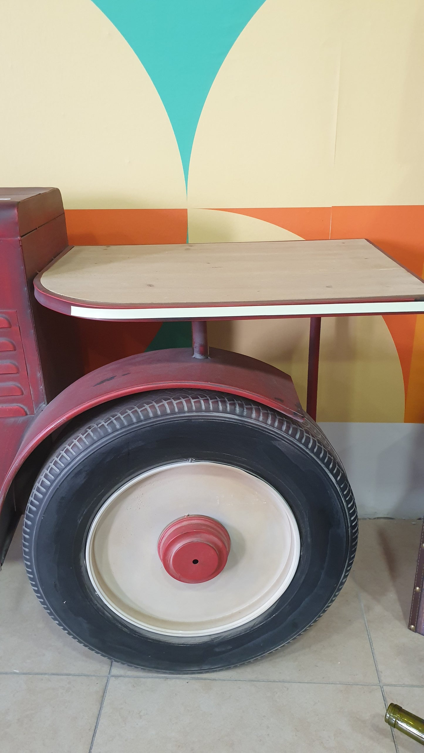 Console tracteur rouge