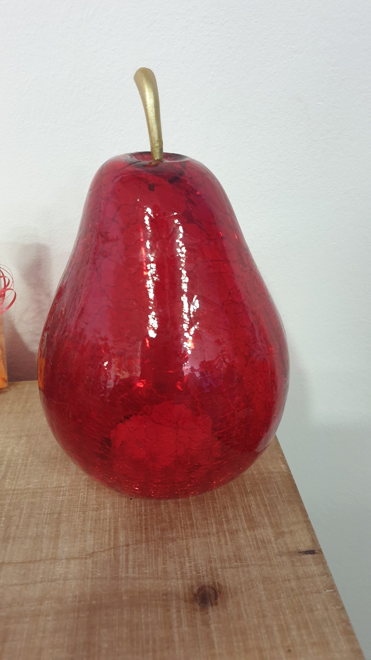 Poire décorative en verre