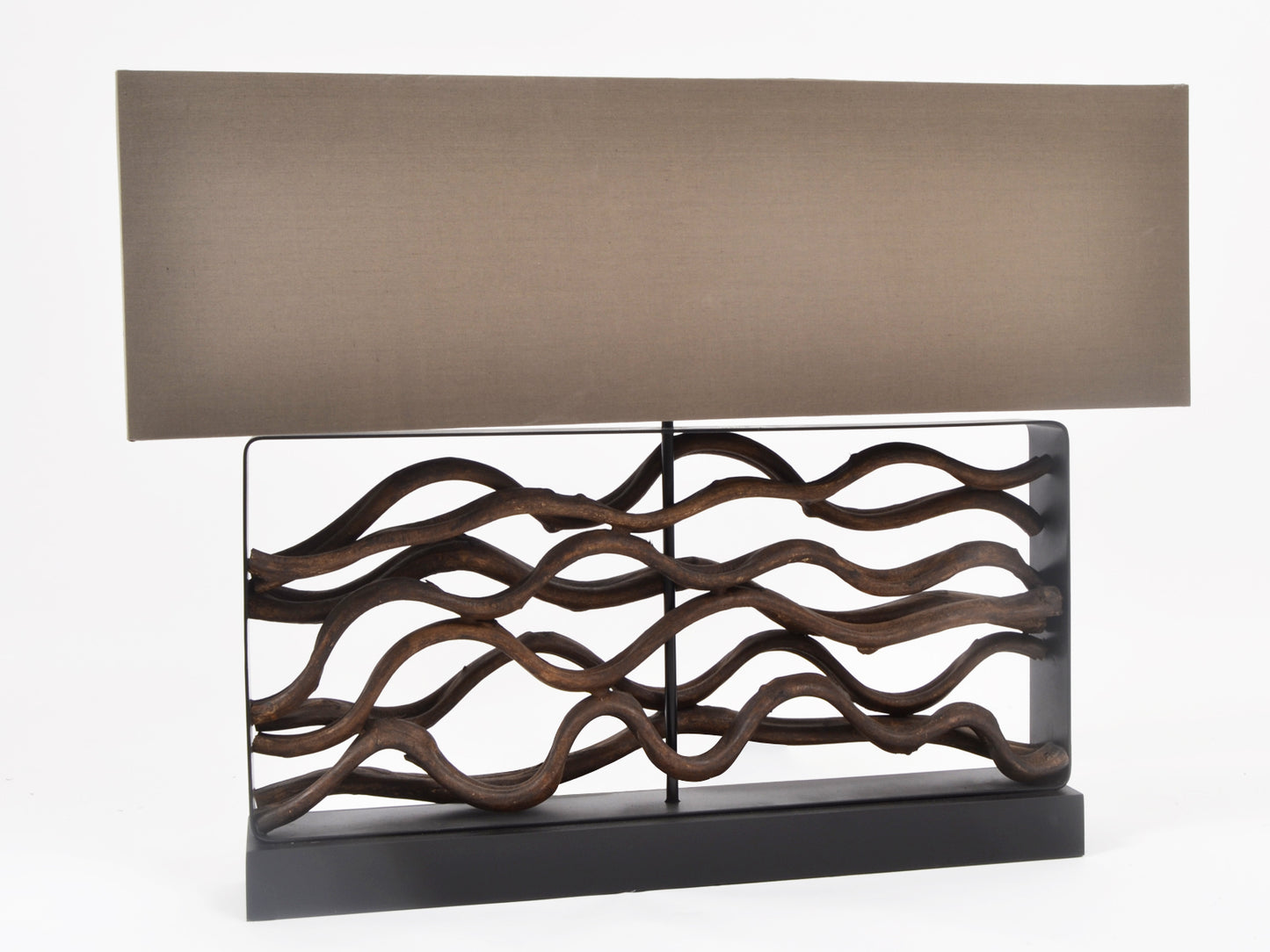Lampe Nature avec branches en Longanier