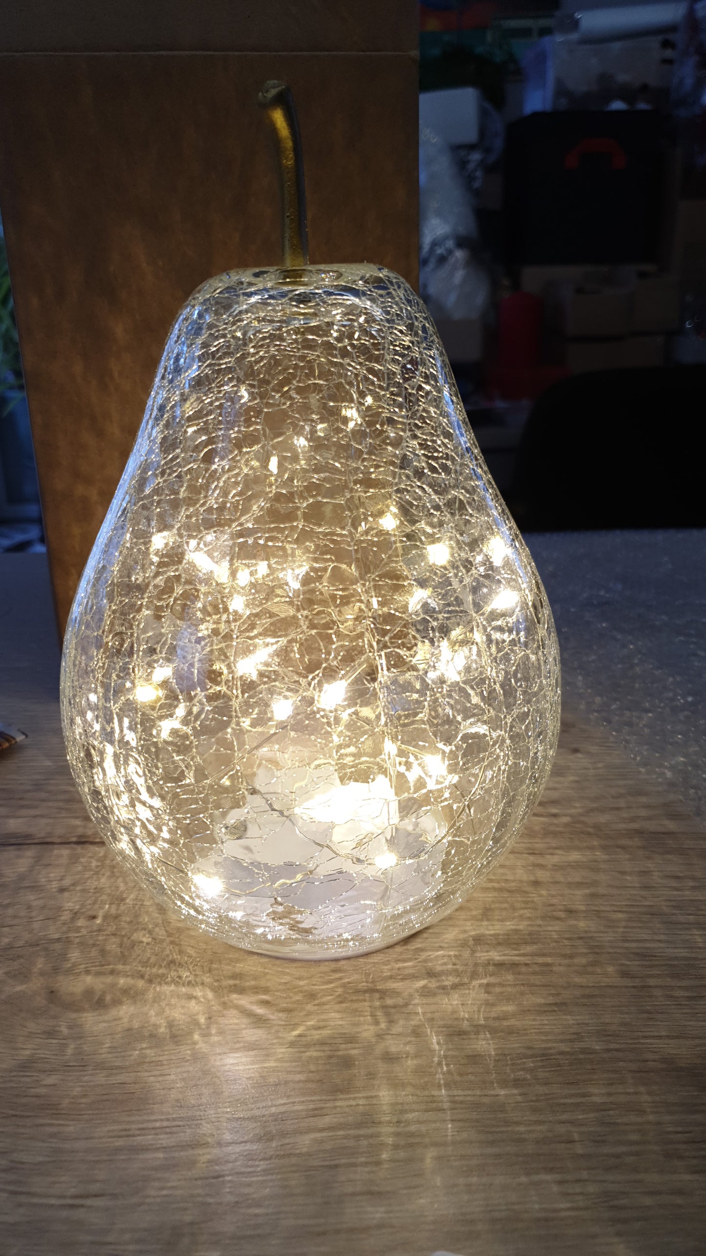 Poire décorative en verre