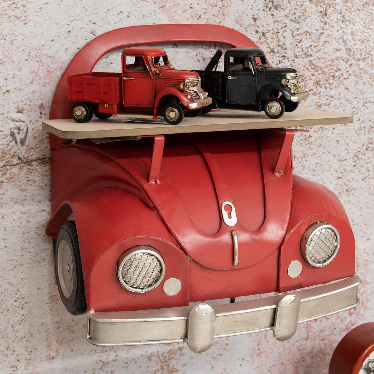 Etagère murale rouge en forme de Coccinelle