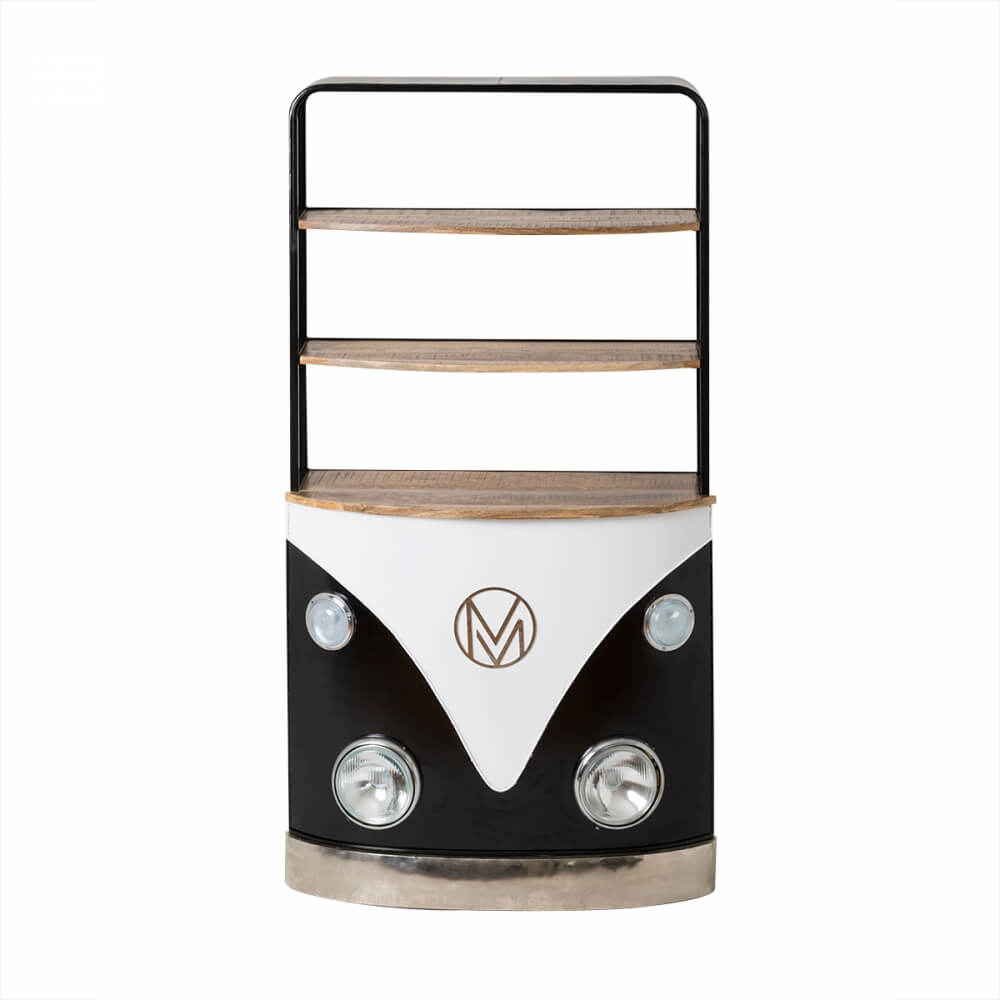 Meuble bar Combi Van avec plateaux en bois de manguier