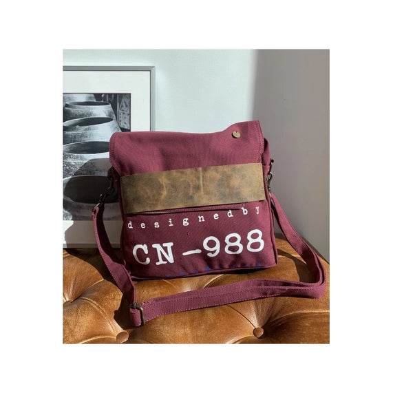Sac besace en toile recyclée