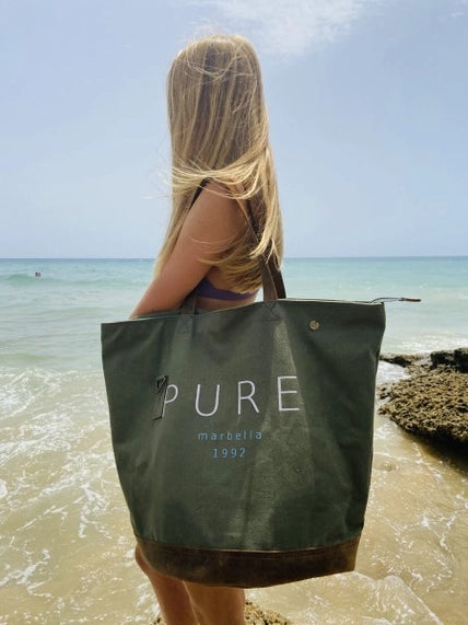 sac de plage en toile recyclée