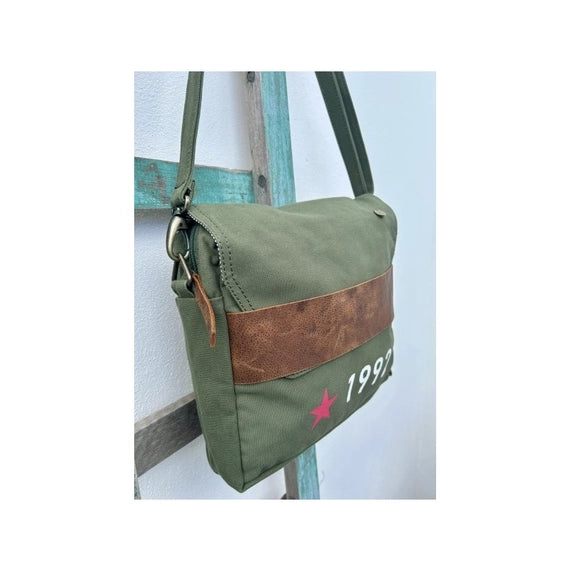 Sac besace en toile recyclée