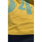 Sac de plage jaune et bleu en toile recyclée
