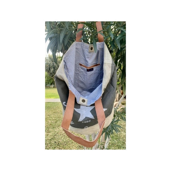 Sac de plage  en toile recyclée