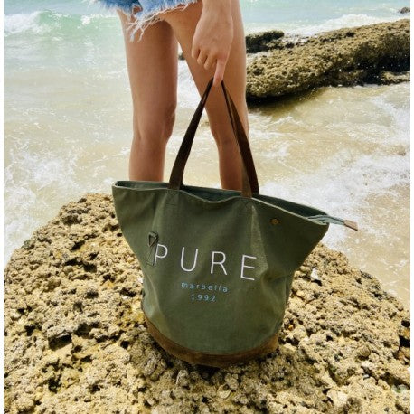 sac de plage en toile recyclée