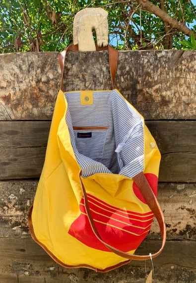 Sac de plage en toile recyclée