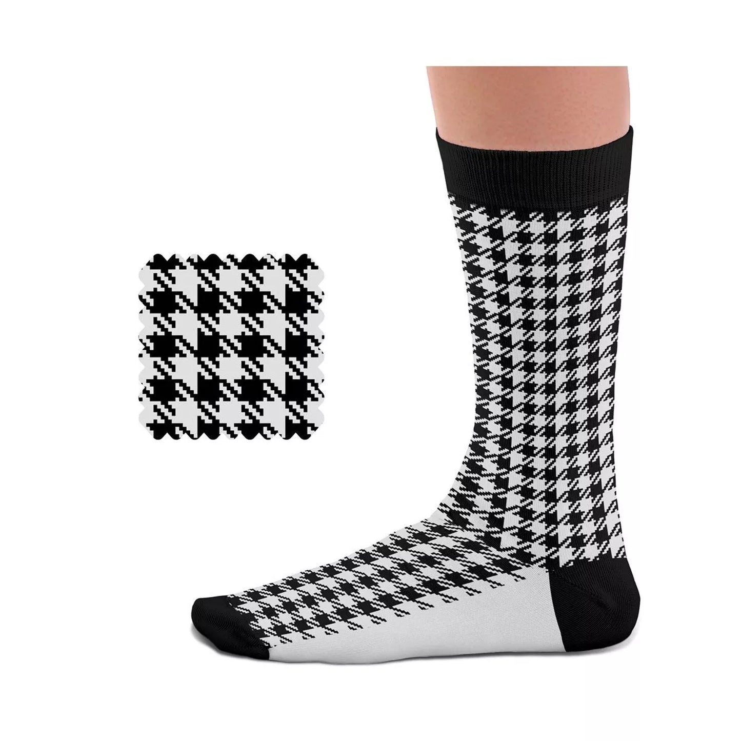 Chaussettes Pepita Noir-Blanc