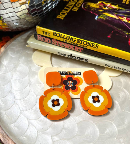Boucles d'oreilles rétro groovy I'm living in the 70s