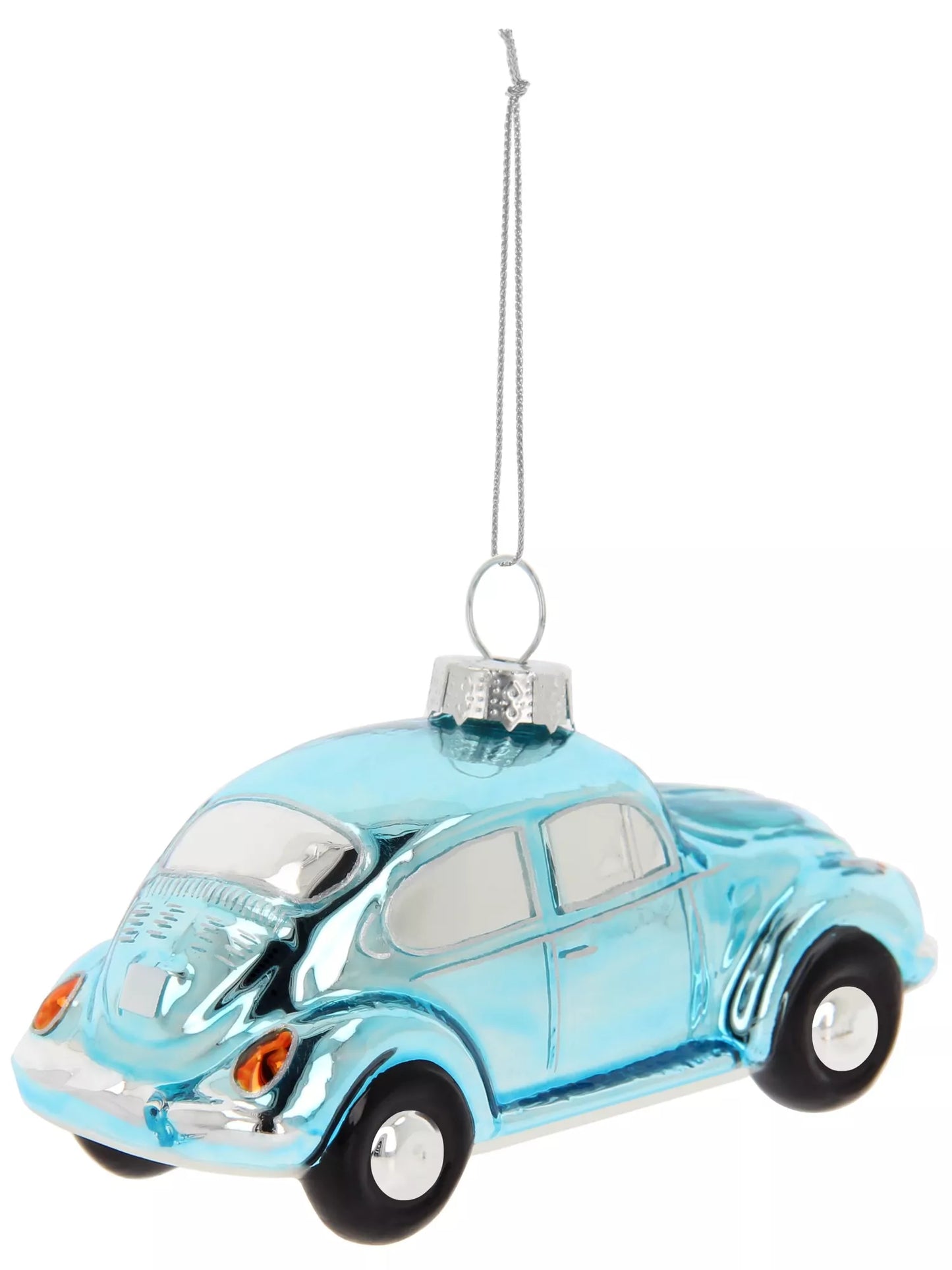 Sujet Coccinelle Volkswagen de Noël en verre dans un coffret cadeau