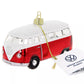 Sujet de Noël Volkswagen  T1 Combi en verre dans un coffret cadeau