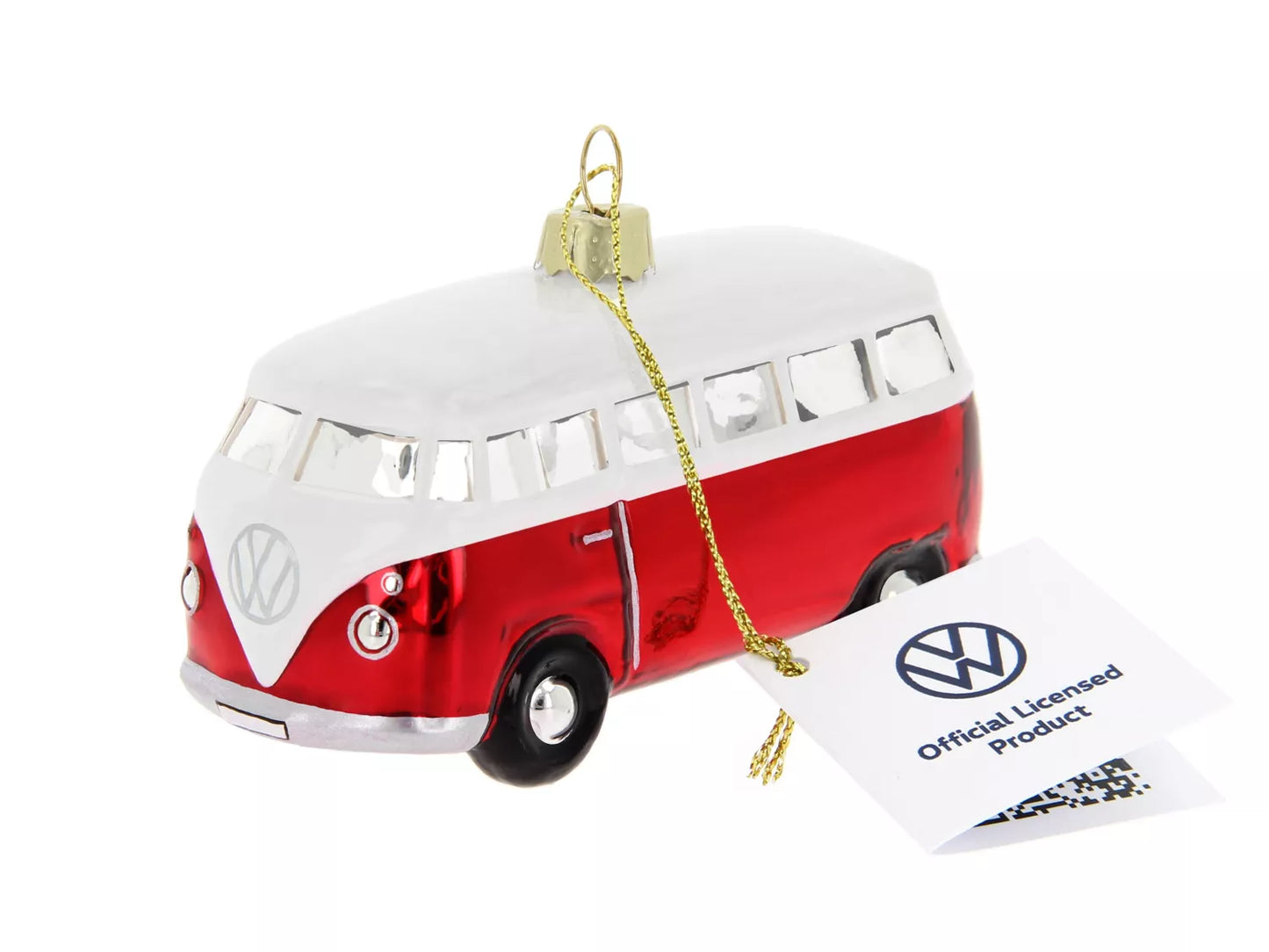 Sujet de Noël Volkswagen  T1 Combi en verre dans un coffret cadeau