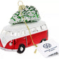 Sujet de Noël Volkswagen  T1 Combi en verre dans un coffret cadeau