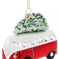 Sujet de Noël Volkswagen  T1 Combi en verre dans un coffret cadeau