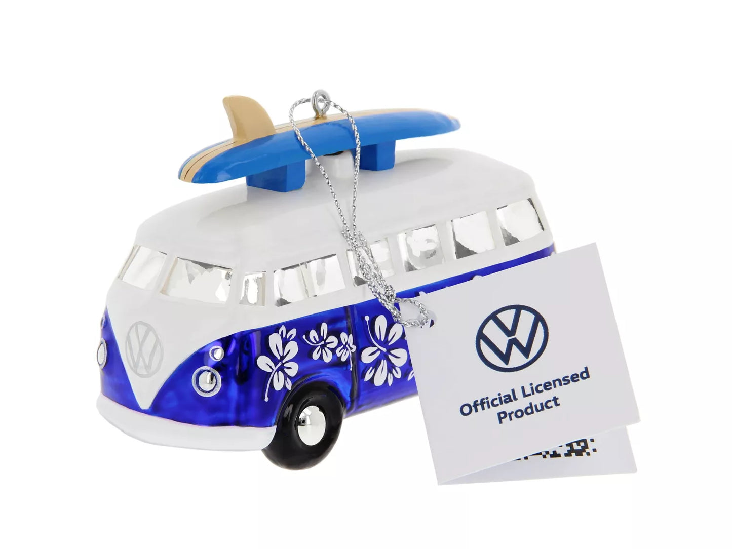 Sujet de Noël Volkswagen  T1 Combi en verre dans un coffret cadeau