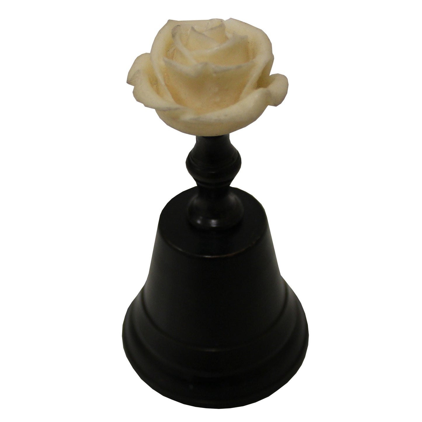 Vintage bell with a white rose