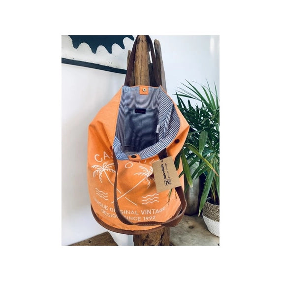 Sac recyclé couleur orange