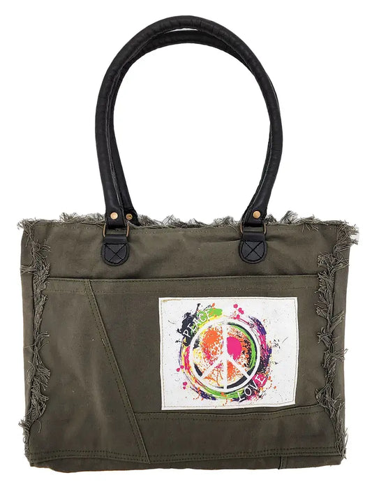 Upcycling Große Tasche aus Militärzeltstoff
