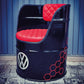 Fauteuil Gti VW en tonneau d’huile