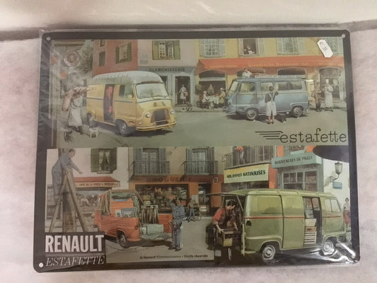 Renault-Schilder mit Reliefs
