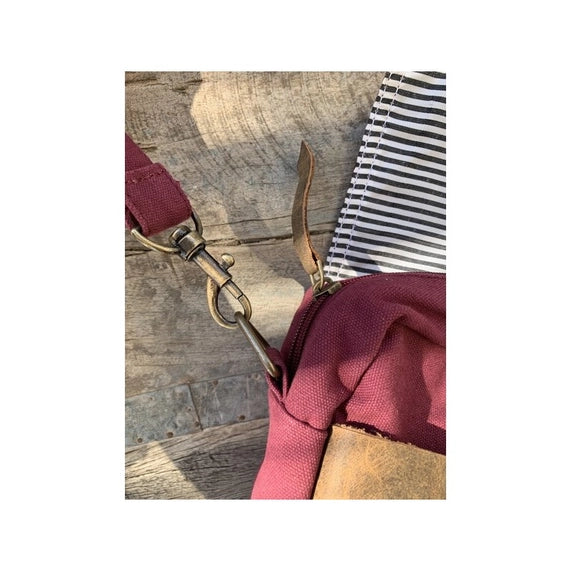 Sac besace en toile recyclée