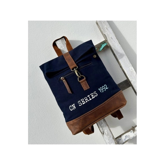 Sac à dos en tissu vert ou bleu