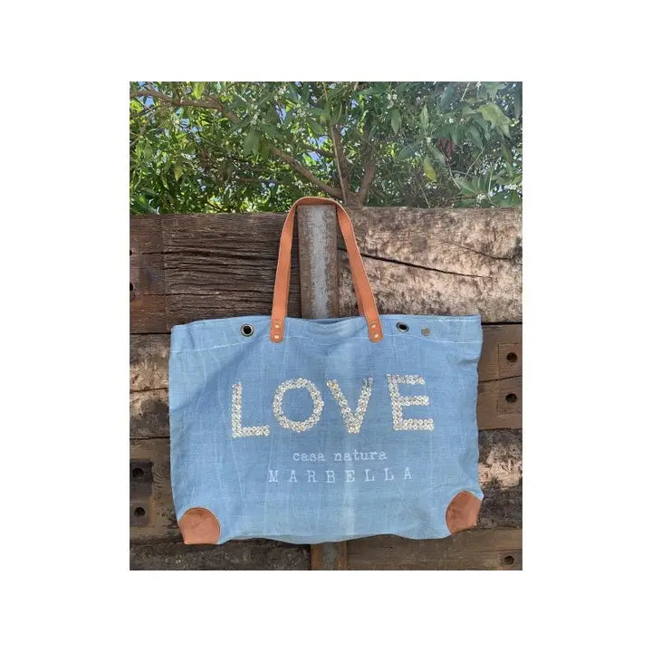 Grand sac rectangulaire zippé avec poignées en simili cuir