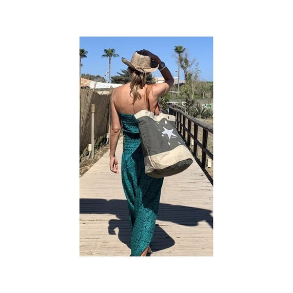 Sac de plage  en toile recyclée