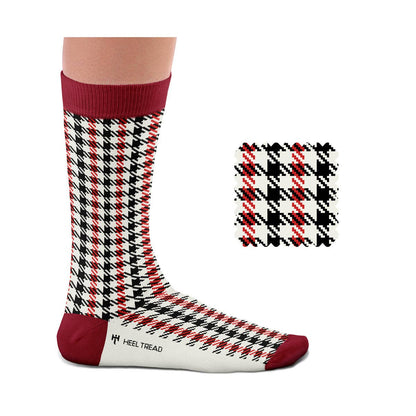 Chaussettes Pepita noires-rouges en cadeau