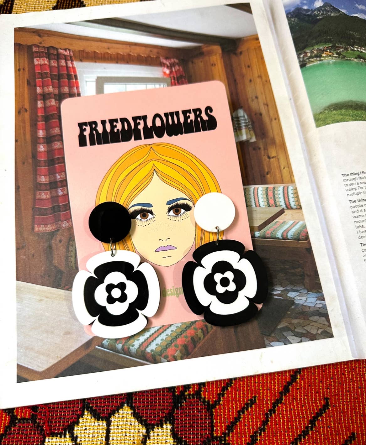 Boucles d'oreilles rétro groovy I'm living in the 70s