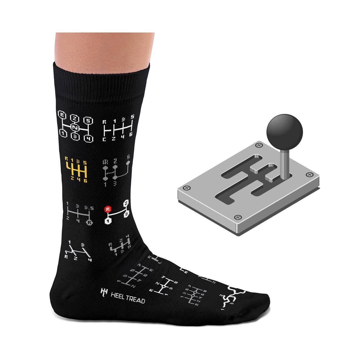 Chaussettes motifs « boîte de vitesse »