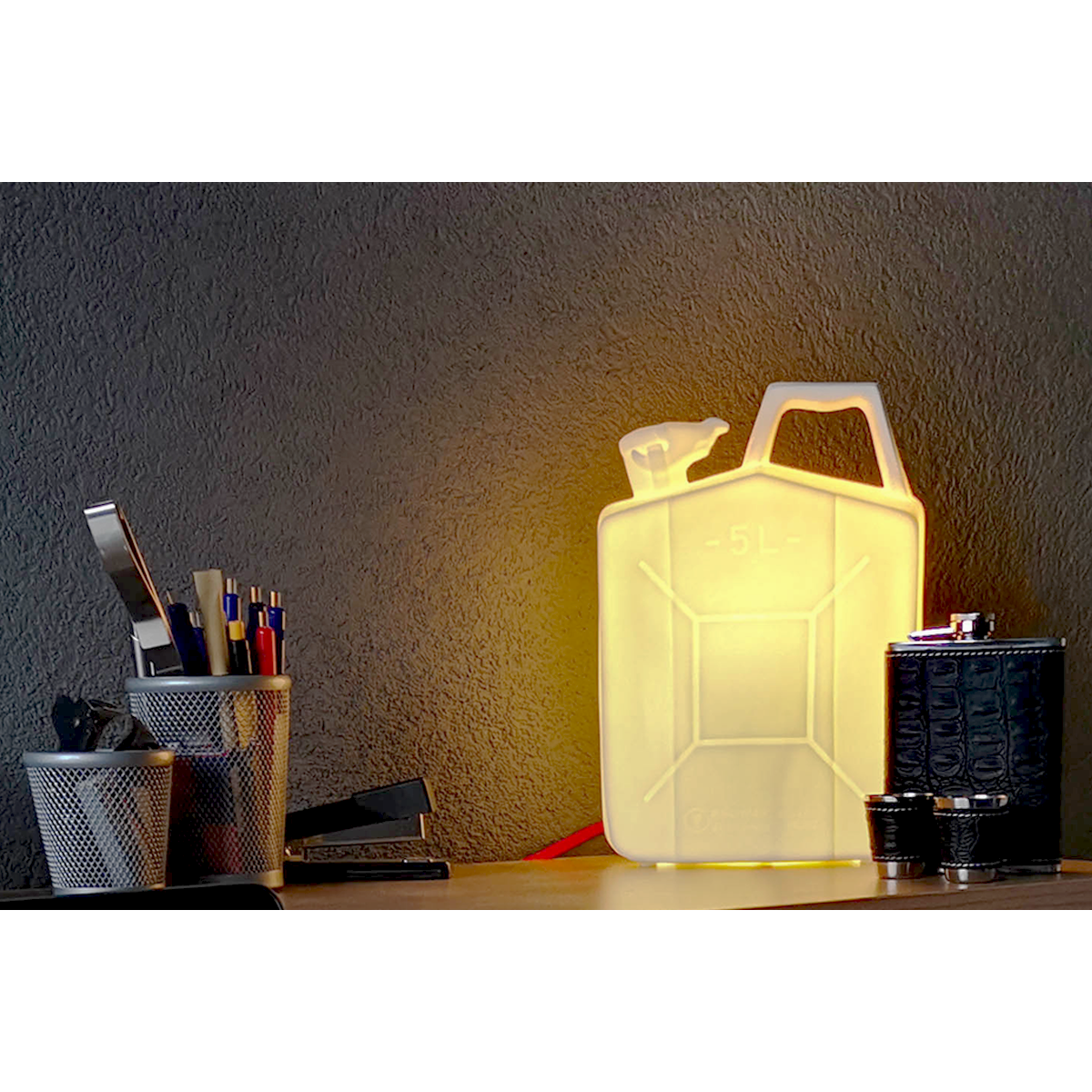 Lampe jerrican 5L en porcelaine