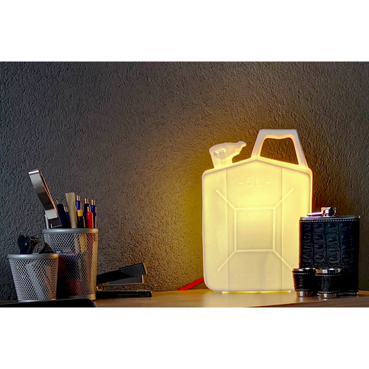 Lampe jerrican 5L en porcelaine