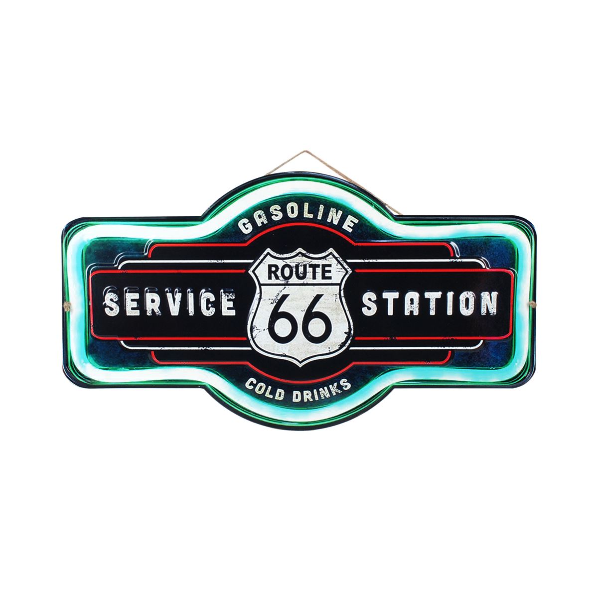 Route 66 metal plaque